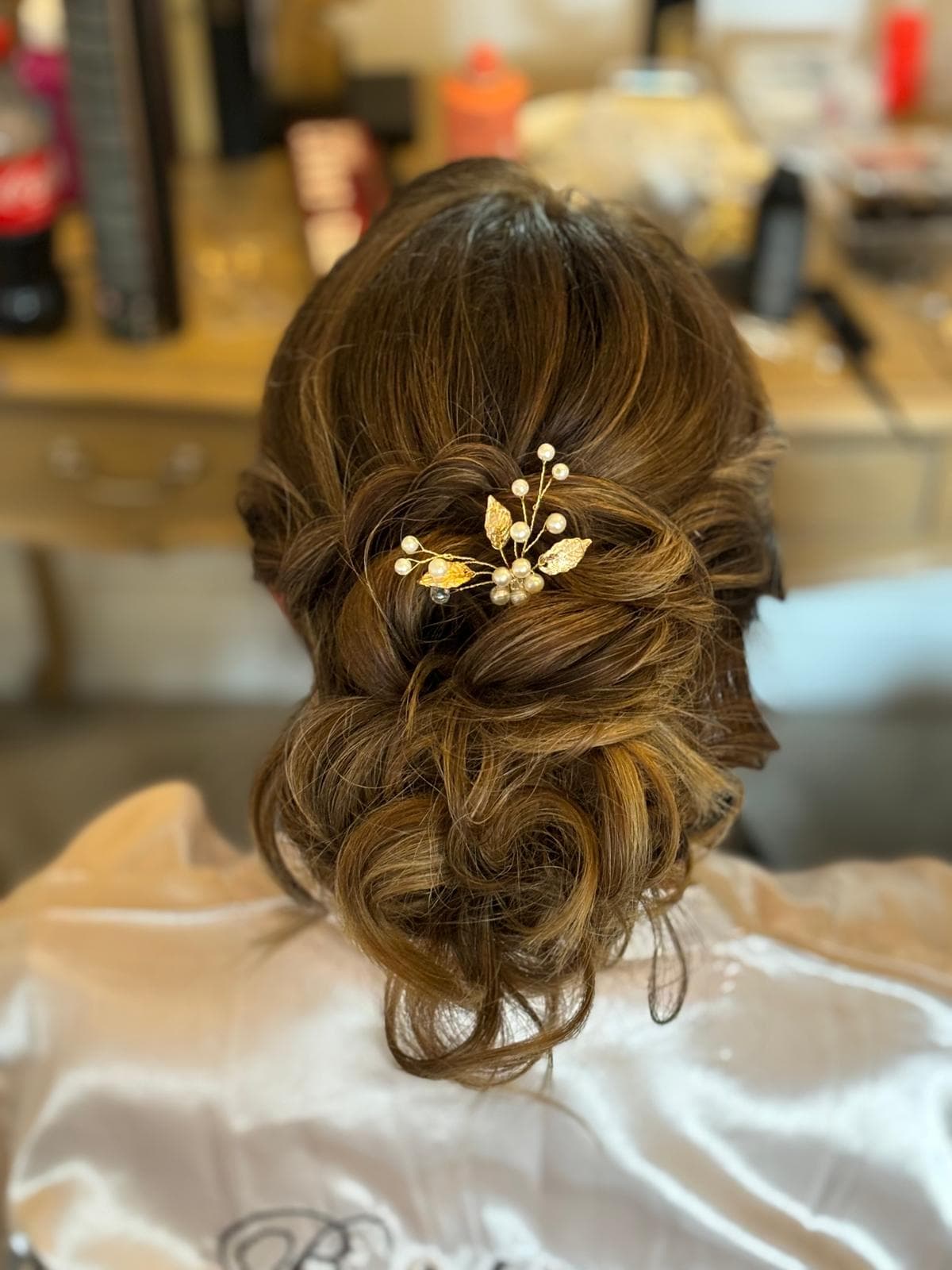 Gold leaf updo