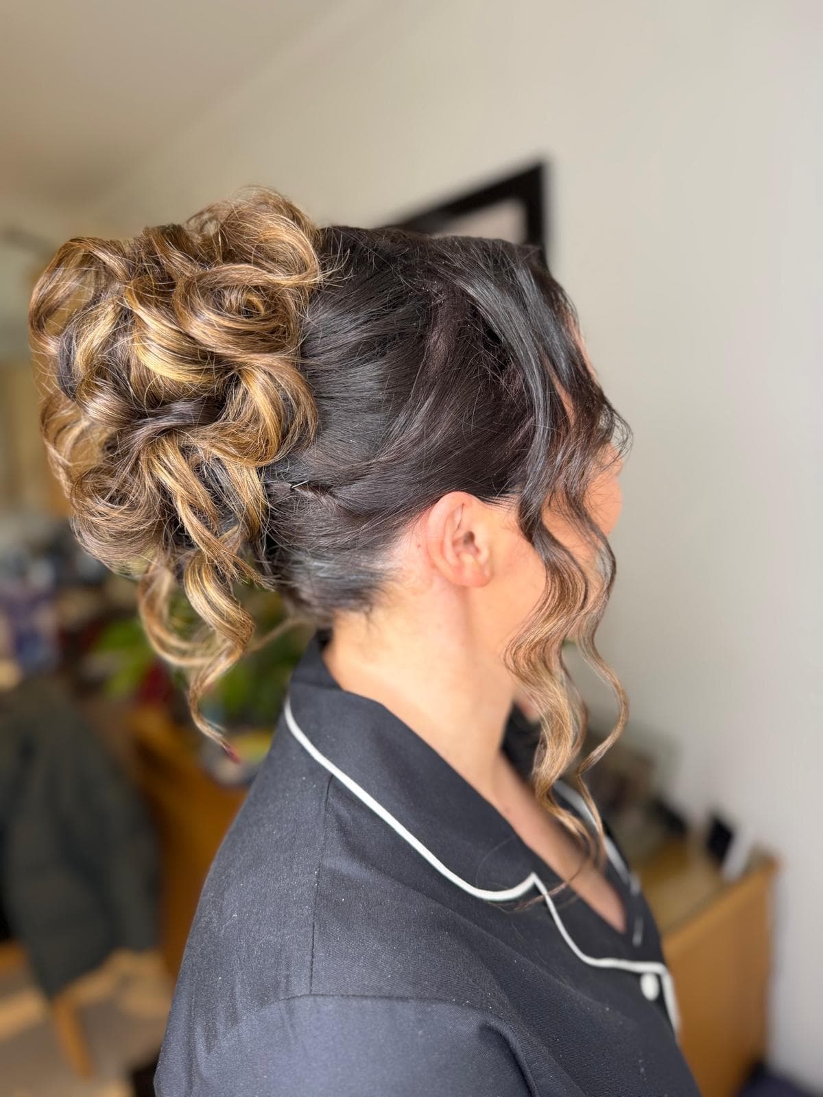 Curly updo